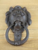 LARGE Cast Iron Antique Style Rustic LION HEAD Door Knocker Victorian Knock - £16.44 GBP