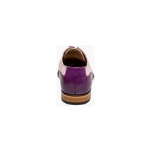 Stacy Adams Plaza Modified Cap Toe Oxford Shoes Leather Purple Multi 25608-540 image 7