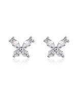 Sterling Silver Tiny Butterfly Stud Earrings - $20.56 CAD