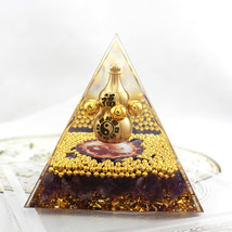 Natural Orgonite Pyramid Reiki Amethyst Energy Healing Chakra Meditation... - $11.99