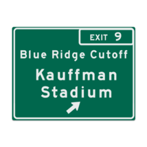 Replica Kauffman Stadium Highway Metal Sign - $24.00+
