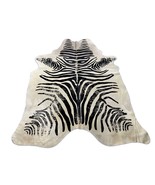 Zebra Cowhide Rug Size: 7&#39; X 6&#39; Vintage Zebra Print Brazilian Cow Hide Rug - €212,61 EUR