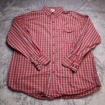 Resistol Ranch Shirt Adult L Red Plaid Long Sleeve Button Up Casual Cott... - $25.72