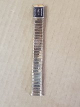 BRETTON Stainless gold stretch Band 1970s Vintage Watch Band Nos W111 - £43.01 GBP