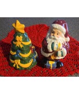 Holiday ~ Santa ~ Christmas Tree ~ Ceramic ~ Salt &amp; Pepper Shakers (75) - €30,15 EUR
