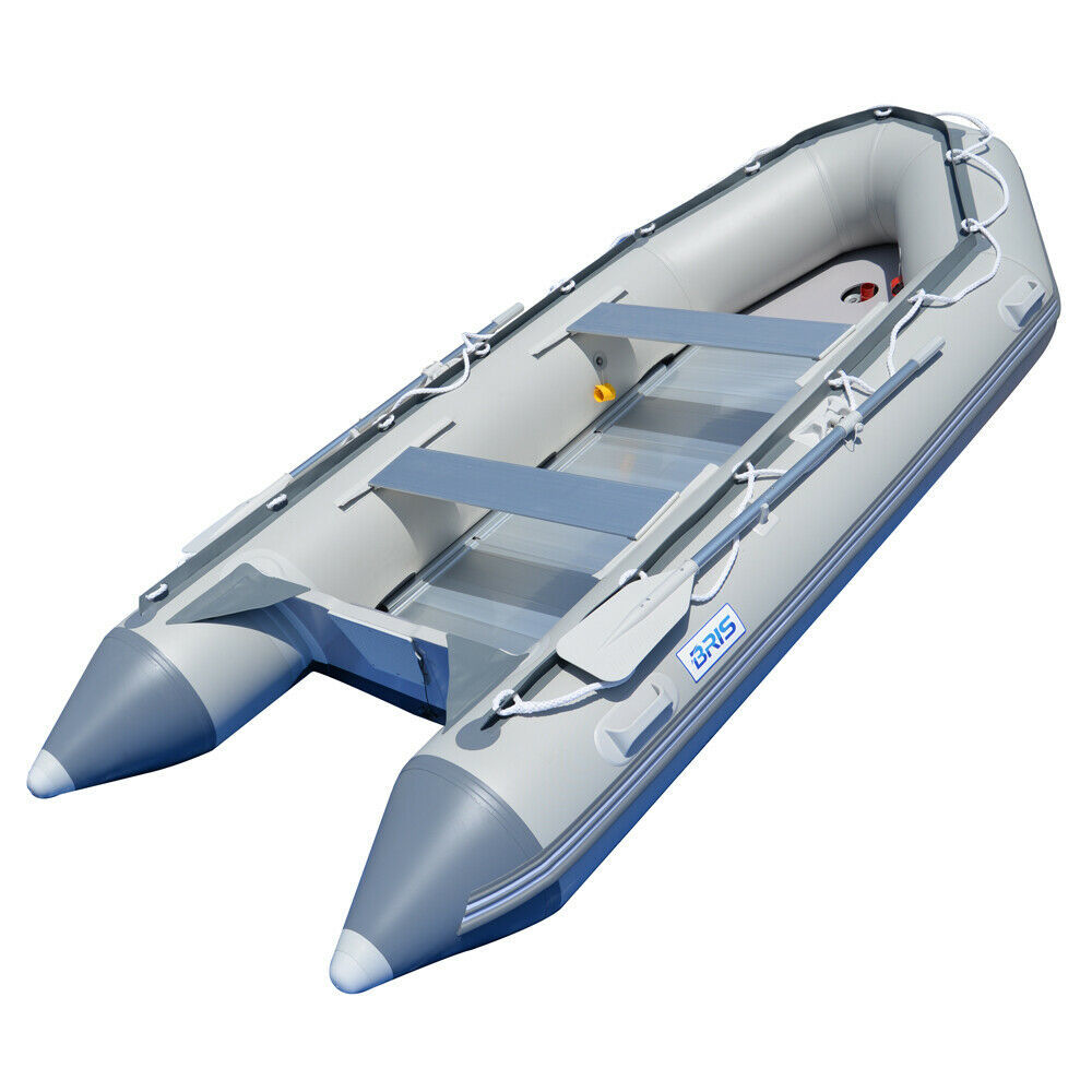 BRIS 12.5ft Inflatable Boat Inflatable Dinghy Rescue & Dive Raft Fishing  Boat- Inflatable Boat