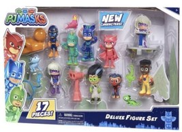 PJ Masks Deluxe Figure Set New Characters 17 Pieces Dynamic Figures  - £35.82 GBP