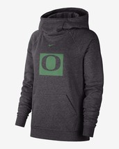 NWT women&#39;s XL nike oregon logo funnel neck fleece hoodie puddles FTBL - $47.49