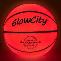 LED Glow in The Dark Size 7 Basketball for Teens - Glowing Red Basketball - £54.78 GBP