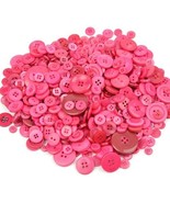 50 Resin Buttons Colorful Pinks Jewelry Making Sewing Supplies Assorted ... - £4.66 GBP