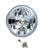 7&quot; 6V Motorcycle Halogen Headlight Headlamp Crystal Clear H4 Bulb 60/55W... - $470.61 MXN