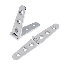 2Pcs 6&quot; X 1&quot; Heavy Duty Cast Boat Door Strap Hinge 316 Stainless Steel 4Mm Thick - £29.56 GBP