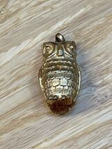 Vintage Avon Gold Tone Miniature Owl Pendant Fashion Jewelry KG JD - $9.90