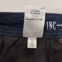 INC International Concepts Women's 12 Blue Cotton Blend Frayed Trim Denim Skirt image 5