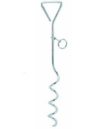1 PET STAKE 18&quot; inch Spiral Steel DOG TETHER Anchor Cork Screw Security ... - $32.45 CAD