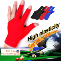 3 Finger Glove Billiard Cue Pool Gloves Snooker Left Hand Nylon 3 Colors - £6.35 GBP