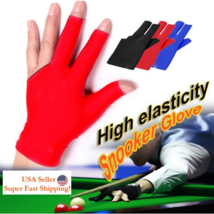 3 Finger Glove Billiard Cue Pool Gloves Snooker Left Hand Nylon 3 Colors - £6.38 GBP