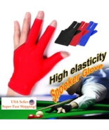 3 Finger Glove Billiard Cue Pool Gloves Snooker Left Hand Nylon 3 Colors - £6.27 GBP