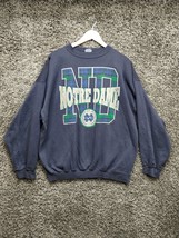 Vintage Notre Dame Fightin Irish Navy Blue Sweater Savvy Adult XXL Indiana Crew - £29.24 GBP