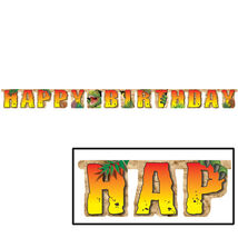 Dino Blast Jointed Banner (1) - Birthday Party Supplies - $3.41