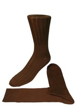 Chocolate Ribbed Kids Formal Socks - $4.95