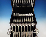 Rose by Stieff Sterling Silver Flatware Set For 12 Service 85 Pieces Rep... - $3,955.05