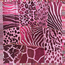 Hermes Sciarpa Pelages Et Camouflage 90 CM Seta Rosa Animale 88.9cm - £556.09 GBP