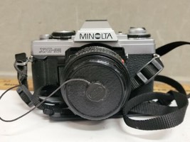 Minolta XG-M 35mm SLR Film Camera w/ MD 50mm F2 lens AS IS Parts only  - £54.68 GBP