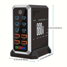 660W Fast USB C GaN III Pro Charger Block, 10 Port Charging Station, Dua... - $1,572.46 MXN