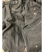 Men&#39;s Black Denim Motorcycle Jacket Washed Return Read the Listing 2XL - $50.00