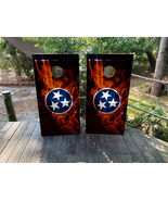 Waterproof Cornhole WRAPS / Smokey Tennessee State Flag / TN Orange / La... - $1,588.99 MXN