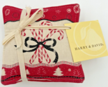 Vintage Harry and David Christmas Candy Cane Mugmat Coasters Set of 4 NE... - $14.99