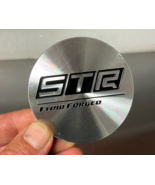 STR Flow Forged Wheels Silver Metal Custom Wheel Hub Center Caps Single 1 - $41.26 CAD
