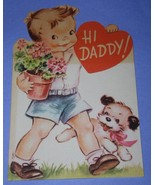 RUST CRAFT VALENTINE CARD VINTAGE 1947 HI DADDY SCRAPBOOKING - $20.50 CAD