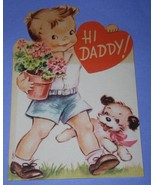 RUST CRAFT VALENTINE CARD VINTAGE 1947 HI DADDY SCRAPBOOKING - £11.70 GBP