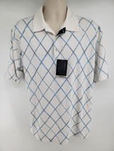 Nike Golf Polo Shirt Men&#39;s Large White Sphere Dry Diamond  - $34.60