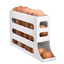 Mododer 4 Tiers Egg Holder for Fridge - Auto Rolling Fridge Egg Organize... - $14.99