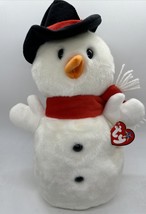 TY 2001 Beanie Buddy “Snowball” The Snowman 12” Christmas Plush Toy With Tags - $14.30