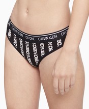 Calvin Klein Womens One Cotton Thong Underwear,One Logo Stripe Black,X-Large - £15.41 GBP