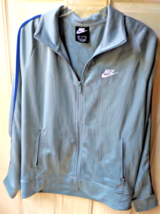 Nike Knit Sportswear Track Jacket Men&#39;s Medium Grey Warm Up Jacket N98 Aviator - £42.08 GBP