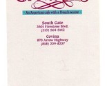 Cafe Chantrell&#39;s Menu South Gate &amp; Covina California 1990 - $21.78