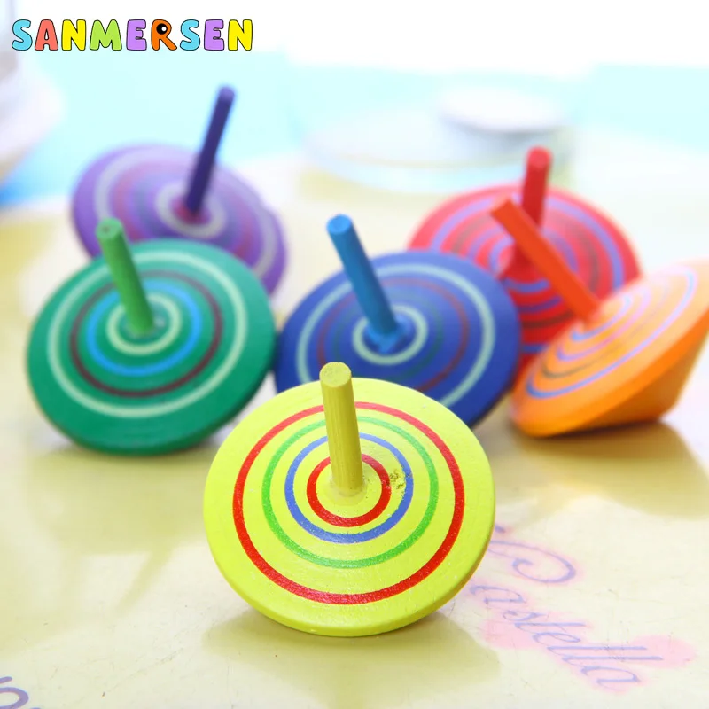 Game Fun Play Toys 1PCS Game Fun Play Toys Spinning Tops Random Color Wooden Gam - £23.12 GBP