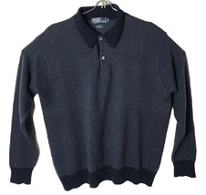 Polo by Ralph Lauren Men L Blue 89% Wool  11% Nylon Pullover Sweater - £39.77 GBP