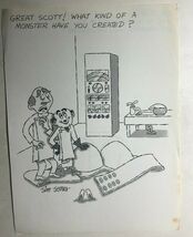 MONSTERELLA vintage signed 9" x 12" risque magazine illustration by Jim ... - $49.49