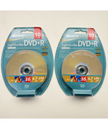 2 Packs Of 10 Memorex LightScribe DVD+R Recordable Discs 16x 4.7 GB 120m... - $24.74