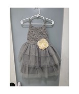 Pink &amp; Violet Toddler Dress Grey Tulle Lace Flower Girl Party Dress Size 2 - $409.20 MXN