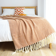 American Retro Geometric Knitted Blanket Household Hotel Classic Decor B... - £40.36 GBP+