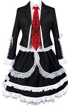 ZYHCOS Womens Lace Ruffled Skirt Black Suits Halloween Uniform Costume (Medium) - £54.39 GBP