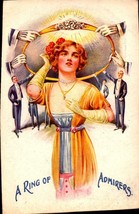 Vintage Bamforth POSTCARD- Ring Of Admirers - &quot;Ring&quot; Series # 404 c1907 BK40 - £3.89 GBP