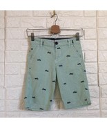 Tommy Hilfiger striped green Bermuda shorts with motorcycles kids size 8 - $29.77 CAD